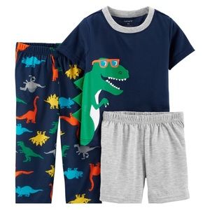 🆕 NWT 3 piece carters pajama set with dinosaur